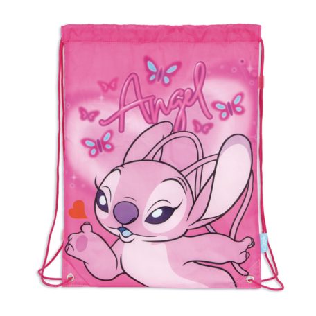 Disney Lilo és Stitch, A csillagkutya Pink Angel sporttáska, tornazsák 44 cm