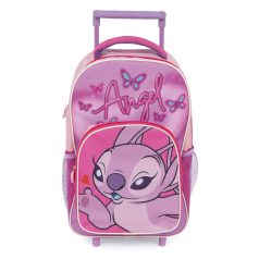   Disney Lilo és Stitch, A csillagkutya Pink Angel gurulós ovis hátizsák, táska 36 cm