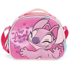   Disney Lilo és Stitch, A csillagkutya Pink Angel 3D thermo uzsonnás táska 26 cm