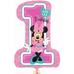 Disney Minnie Pink Első születésnap fólia lufi 71 cm