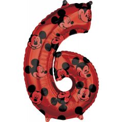 Disney Mickey Red fólia lufi 6-os szám 66 cm