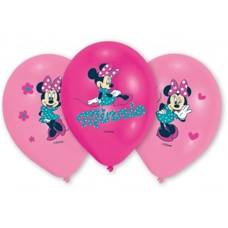 Disney Minnie Smile léggömb, lufi 6 db-os 11 inch (27,5cm)