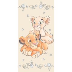   Disney Az Oroszlánkirály Simba & Nala fürdőlepedő, strand törölköző Yellow 70*140cm