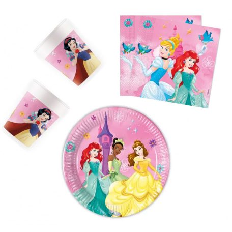 Disney Hercegnők Live Your Story party szett 36 db-os 20 cm-es tányérral